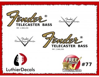 Fender Telecaster Bass Guitar Decal #77